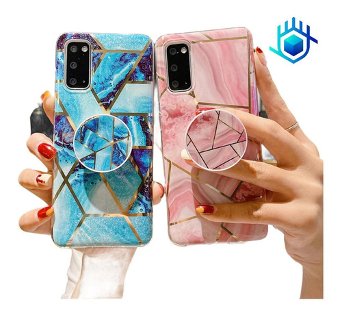 Funda Todos Equipos+ Sujetador + Mica Case Marmol Mujer Dama