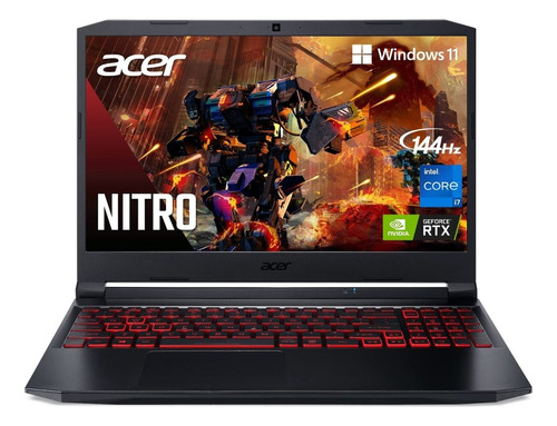 Notebook Acer Nitro 5 Shale Negro Win 11 Rtx 3050ti I7 11800
