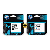 Kit De Cartuchos Hp 667 Negros Y 667 De Color 2376 2776