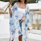 Cárdigan Tipo Kimono De Playa Para Mujer, Con Capucha, De Ch