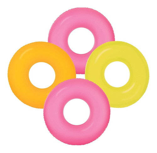 Anillo Inflable Flotador Dona Colores 2 X1 Marca Intex