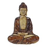 Buda Hindu Tibetano Sidarta Estátua Grande Imitação Madeira