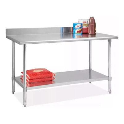 Mesa A Pared 100% Acero Inoxidable 120x60x90 Marca Ferrinox | Meses sin interés