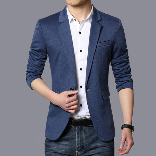 Trajes De Hombre Blazer Casual De Un Solo Pecho Para Hombre