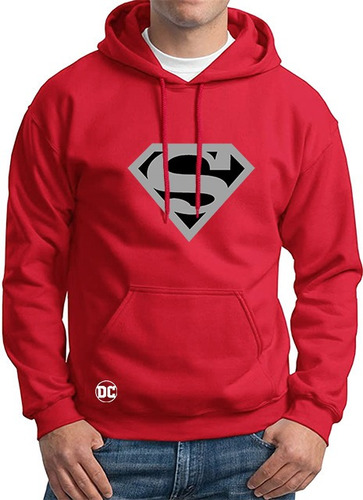 Buzo Hoodie Capota Dc Comics Superman Super Heroe Hombre