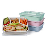 4 Paquetes De Recipientes De Plástico Para Almuerzos Sin Bpa
