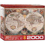 Rompecabezas Eurographics Antiguo Mapa Del Mundo 2000 Piezas