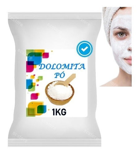 Dolomita Pó 1kg Pura Clareador Estética Facial Corporal