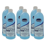 Kit 6 Removedores De Esmalte Ideal Com Acetona 500ml