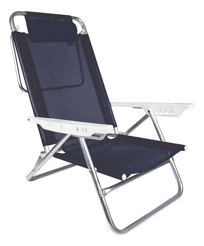 Cadeiras Alumínio Reclinável 6 Posições Summer Com Almofada