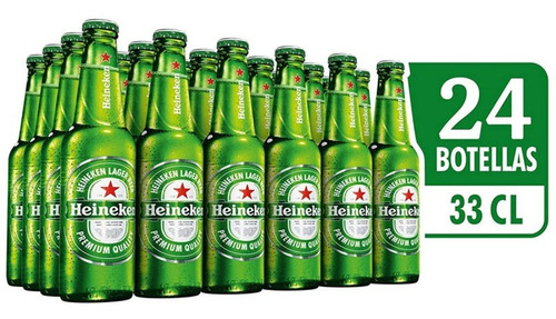 Cerveza Heineken Caja X 24 Botellas 330m - mL a $14