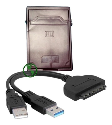 Adaptador Usb 3.0 A Sata Disco Duro Hdd Ssd 2.5 Con Case