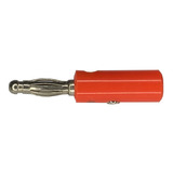 Conector Plug Tipo Banana Macho Rojo