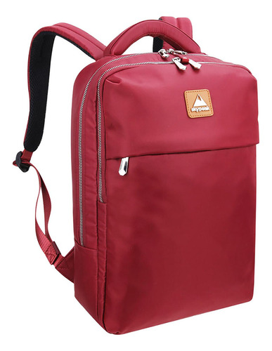 Backpack Skypeak 15.6 Pulgadas Color Granada Cta-115po Color Rojo Diseño De La Tela Poliéster
