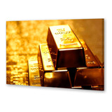 Cuadro 16x24cm Oro Lingotes Valores Gold Moneda Bloque M1