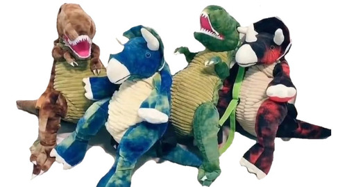 3 Mochila Backpack Peluche Niños Dinosaurio !!