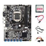 Placa Base B75 12 Usb Eth Mining, Cpu G1610, 2 Cables Sata Y