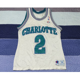 Jersey Charlotte Hornets Champion 1995 Larry Johnson Origina