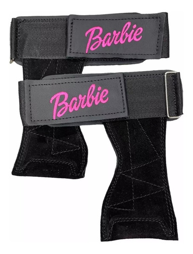 Straps Par Muñequeras Gym Mujer Barbie Crossfit Pesas Negras