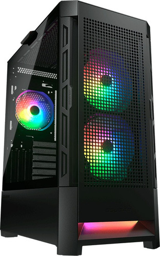 Gabinete Gamer Cougar Air Face Rgb, Vidro, 3 Ventiladores, Negro