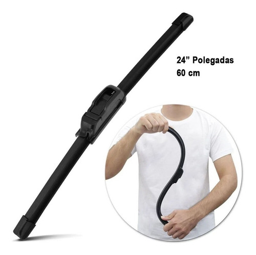 Palheta Limpador Parabrisa Universal Silicone Encaixe Gancho