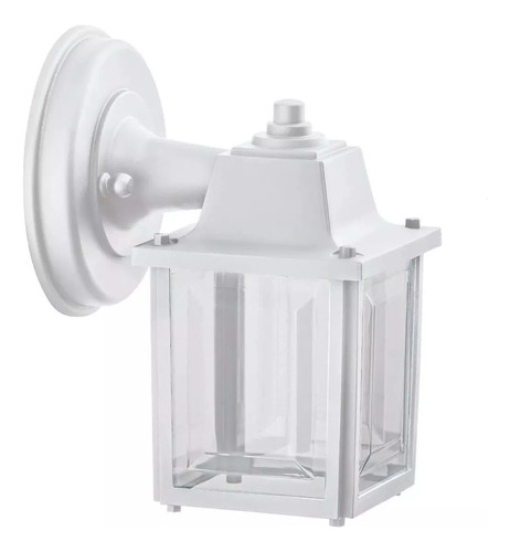 6 Luminaria Arandela Externo Plastico Vintage Branco Alz19