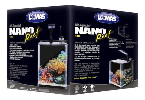 Acuario Nano Reef 18 Lt Lomas, Equipado Listo Para Usar 