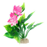 Plantas Artificiales Para Acuario, Decoración Rosa 5.91 PuLG