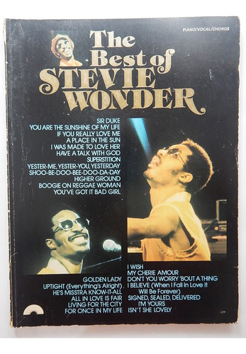 The Best Of Stevie Wonder - Piano Vocal Chords - Partituras