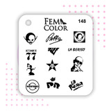 Placa Para Stamping Acrilico Decoracion Uñas Lefemme Mod.148