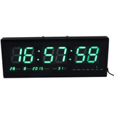 Reloj De Pared Digital, Grande Y Moderno, Led, Fecha, Temper