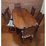 Juego De Comedor De Algarrobo Macizo.usado.