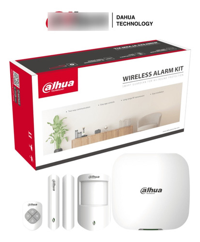 Kit De Alarma Inalámbrico Dahua Conexión Wifi Y Ethernet Color Blanco