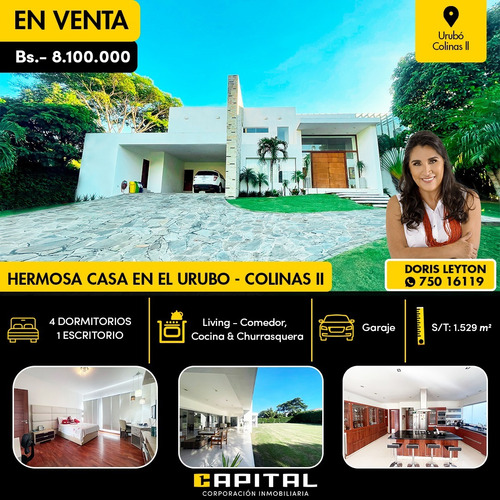 En Condominio Colinas Del Urubo Ii Vendo Hermosa Casa