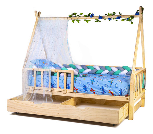 Cama Tipi Bv Cajonera Infantil Para Niños - 1,5 Plaza