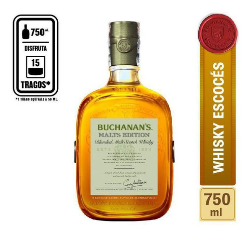 Whisky Buchanans Malts Edition 750 Ml - mL a $320