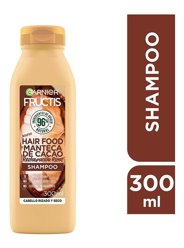  Shampoo Garnier Fructis Hair Food Manteca De Cacao Con 300ml