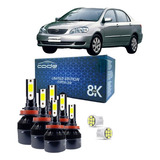 Kit 6 Lâmpadas Ultra Led Super Corolla 2002 À 2008 8000k