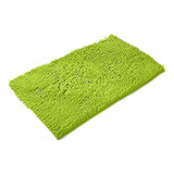 Limpia Pie De Baño Suave 40×60cm Colores Pelo Largo Color Verde Liso