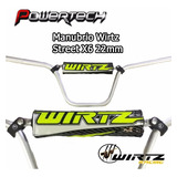 Manubrio Wirtz Street Calle X6 7/8 Plata Cg Ybr Twister - Powertech Motos