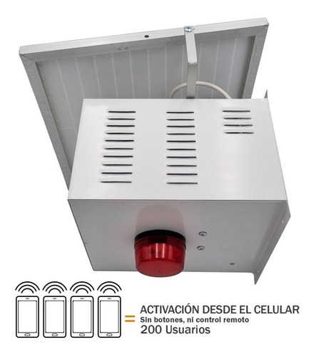 Alarma Comunitaria Gsm + Panel 10w Solar 200 Usuarios 