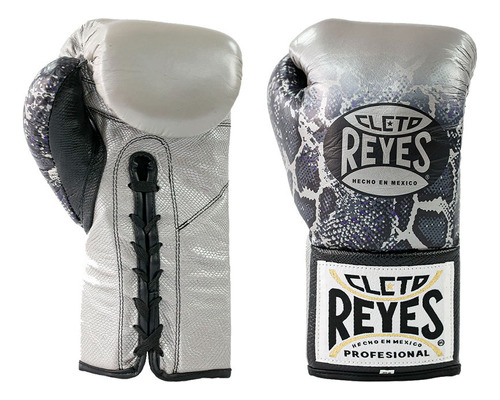 Guantes Oficiales Pelea Cleto Reyes Steel Snake Plata/negro