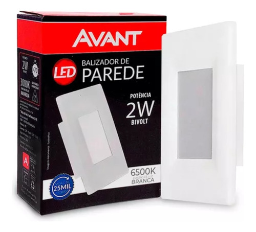 Kit 4x Balizador Led 2w 4x2 Avant Branco Frio 6500k