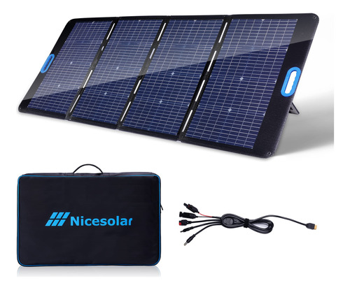 Kit De Panel Solar Portatil Bifacial De Nicesolar 200w Para