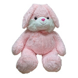 Peluche Conejo Gigante 90cm Con Moño Color Rosa