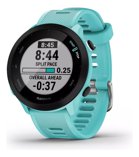 Smartwatch Garmin Forerunner 55 1.04  Caja 42mm  Aqua, Malla