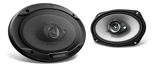 Kenwood Altavoces Elipticos De 3 Vias 5.9 X 9.1 In Negro