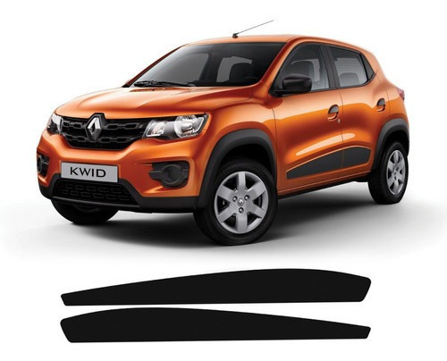 Par Adesivos Kwid Laterais Renault Kwid Todos - Preto Rugoso