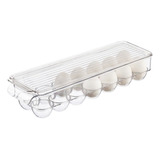 Huevera De Acrílico Transparente Con Tapa Para 14 Huevos
