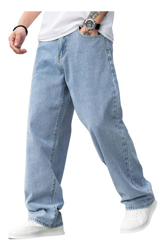 Calça Jeans Masculina Larga Bag Balão Corte Reto Streetwear
